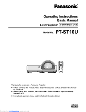 Panasonic PT-ST10U Operating Instructions Manual