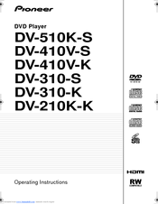 Pioneer DV-410V-S Operating Instructions Manual