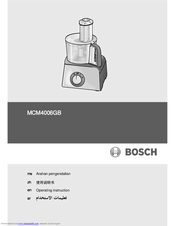 Bosch MCM4006GB Operating Instructions Manual