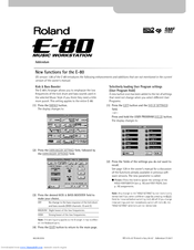 Roland E-80 Addendum