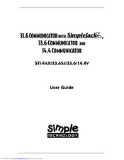 SimpleTech STI-FAX/33.6SJ User Manual