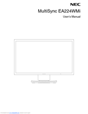 NEC MultiSync EA224WMi User Manual