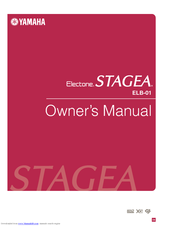 Yamaha Electone STAGEA ELB-01 Owner's Manual