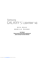 Samsung Galaxy S LighTray 4G SCH-R940 User Manual