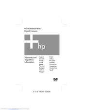 HP Photosmart R967 Warranty And Regulatory Information