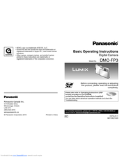 Panasonic DMC-FP3R Basic Operating Instructions Manual