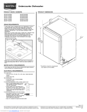 Maytag MDB8959AW Series Dimension Manual