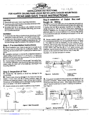 Hunter 25866 Installation Instructions Manual
