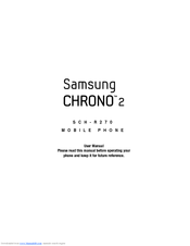 Samsung CHRONO 2 SCH-R270 User Manual