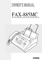 Brother FAX-885MC Owner's Manual