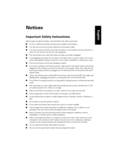 Epson C461D Important Safety Instructions Manual