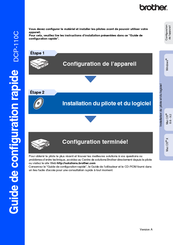 Brother DCP 110c - Color Flatbed Multi-Function Center Manual De Configuration Rapide