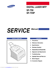 Samsung SF-755P - B/W Laser - All-in-One Service Manual