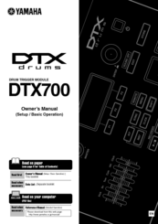 Yamaha DTX700 Owner's Manual