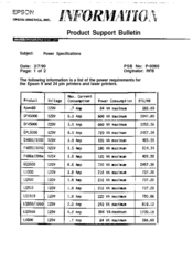 Epson FX-1050+ Product Support Bulletin
