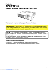 Hitachi CP-X2 series User Manual