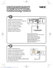 NEC NP-P350W Quick Setup Manual