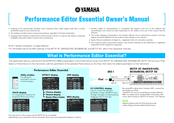 Yamaha Performance Owner's Manual