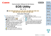 Canon EOS Utility 2.10 for Macintosh Instruction Manual