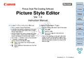 Canon Picture Style Editor 1.9 for Macintosh Instruction Manual