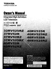Toshiba 37RV52R Owner's Manual