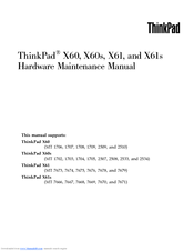 Lenovo THINKPAD X60S Hardware Maintenance Manual