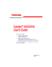 Toshiba M45-S331 - Satellite - Pentium M 1.6 GHz User Manual