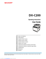 Sharp DX-C200 User Manual