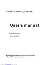 Haier HWM110-401S User Manual