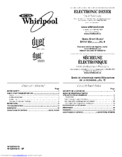 Whirlpool Duet WGD9270XR Use & Care Manual