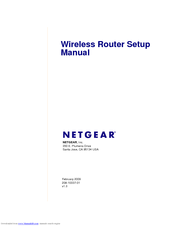 Netgear WNR3500v2 - RangeMax Wireless N Gigabit Router Setup Manual