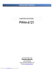 Pioneer PWM-6121 Installation Manual