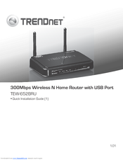 TRENDnet TEW-652BRU Quick Installation Manual