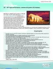 NEC MultiSync V651 Specifications