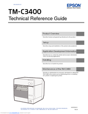 Epson C31CA26031 - TM C3400 SecurColor Color Inkjet Printer Technical Reference Manual