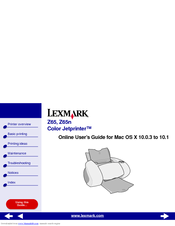 Lexmark 13D0280 - Z 65 Color Jetprinter Inkjet Printer Online User's Manual