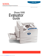 Xerox 5500DT - Phaser B/W Laser Printer Evaluator Manual