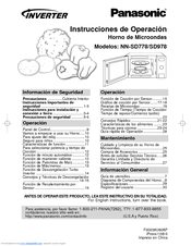 Panasonic NN-SD978 Instrucciones De Operación