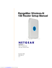 Netgear WPN824N - RangeMax Wireless-N 150 Router Setup Manual
