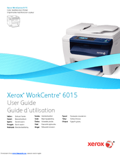 Xerox WorkCentre 6015NI Manuals 
