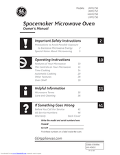 GE Spacemaker JVM1752 Owner's Manual