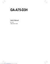 Gigabyte GA-A75M-UD2H User Manual