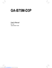 Gigabyte GA-B75M-D3P User Manual