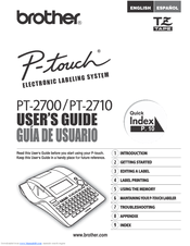 Brother PT2710 - P-Touch B/W Thermal Transfer Printer User Manual