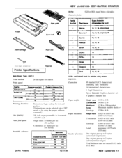 Epson LQ-1050+ Product Information Manual