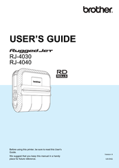 Brother Rugged Jet RJ4030CA User Manual