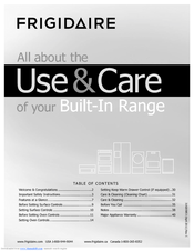 Frigidaire FGDS3075K - Gallery Premeir 30 in. Dual Fuel Slide-In Range Use And Care Manual