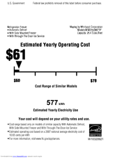 Maytag MSD2553WEB Energy Manual