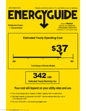 Haier HNSE045 Energy Manual