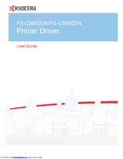Kyocera ECOSYS FS-C8600DN Driver Manual